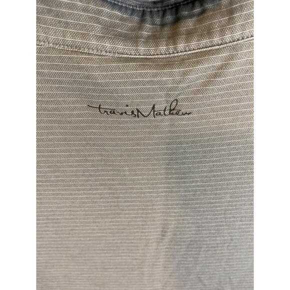 Travis Mathew Mens Polo Shirt Large Gray Pima Callaway Logo Short Sleeve Golf - Picture 7 of 9